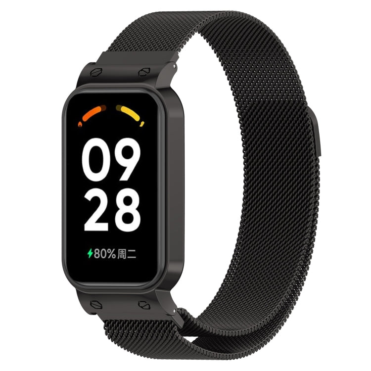 For Redmi Band 2 2 in 1 Milan Metal Watch Band(Black) - Watch Bands by buy2fix | Online Shopping UK | buy2fix