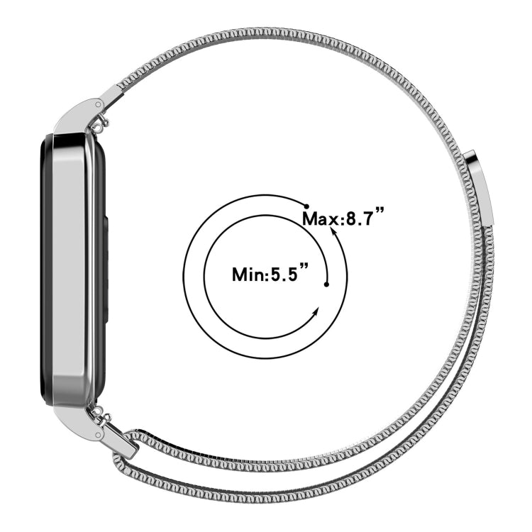 For Redmi Band 2 2 in 1 Milan Metal Watch Band(Silver) - Watch Bands by buy2fix | Online Shopping UK | buy2fix