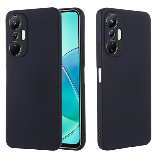 For Infinix Hot 20S X6827 Pure Color Liquid Silicone Shockproof Phone Case(Black) by buy2fix