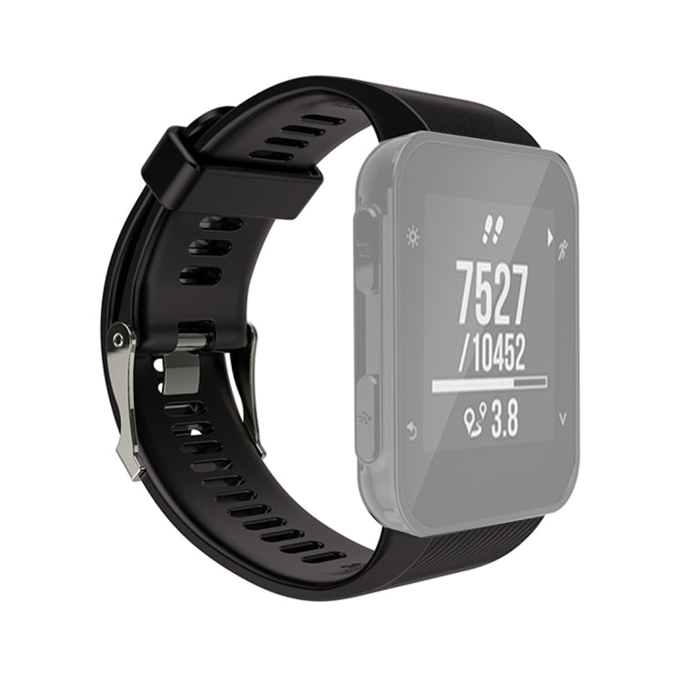 For Garmin Forerunner 30 / 35 Silicone Watch Band(Black) - Watch Bands by buy2fix | Online Shopping UK | buy2fix