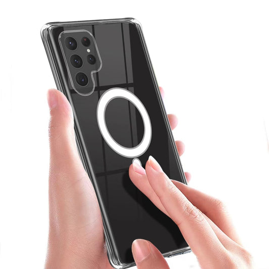 For Samsung Galaxy S23 Ultra 5G MagSafe Magnetic Acrylic TPU Phone Case(Transparent) by buy2fix