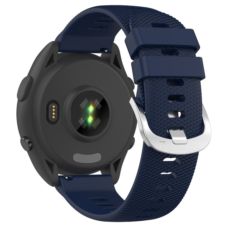 For Garmin Forerunner 265 22mm Solid Color Silicone Watch Band(Midnight Blue) - Watch Bands by buy2fix | Online Shopping UK | buy2fix