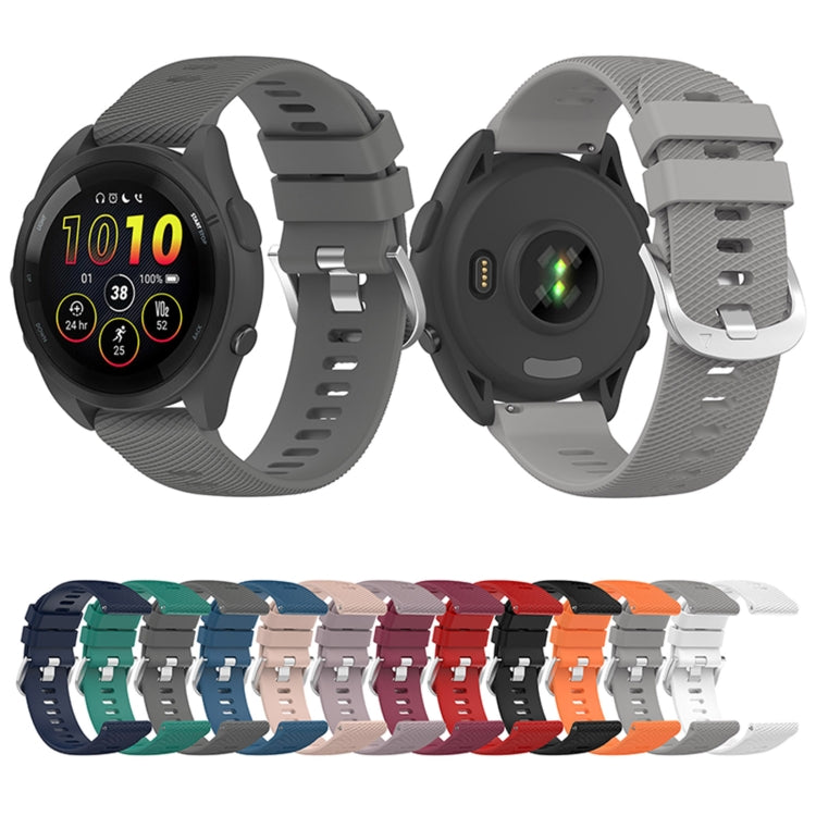 For Garmin Forerunner 265 22mm Solid Color Silicone Watch Band(Midnight Blue) - Watch Bands by buy2fix | Online Shopping UK | buy2fix