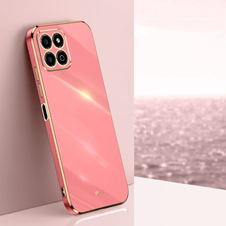 For Honor X8a 2023 XINLI Straight Edge 6D Electroplate TPU Phone Case(Hawthorn Red) - Honor Cases by XINLI | Online Shopping UK | buy2fix