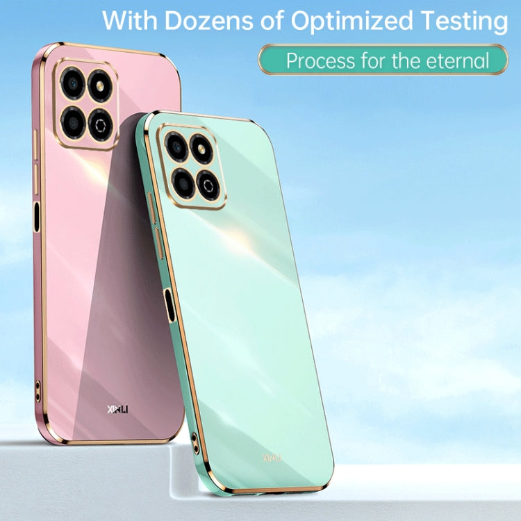 For Honor X8a 2023 XINLI Straight Edge 6D Electroplate TPU Phone Case(Hawthorn Red) - Honor Cases by XINLI | Online Shopping UK | buy2fix