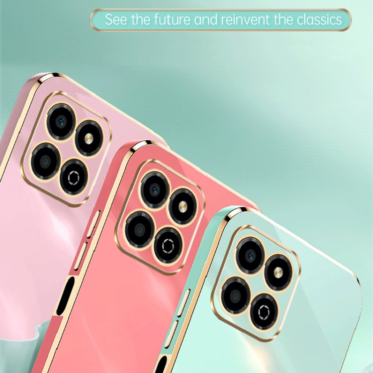 For Honor X8a 2023 XINLI Straight Edge 6D Electroplate TPU Phone Case(Hawthorn Red) - Honor Cases by XINLI | Online Shopping UK | buy2fix