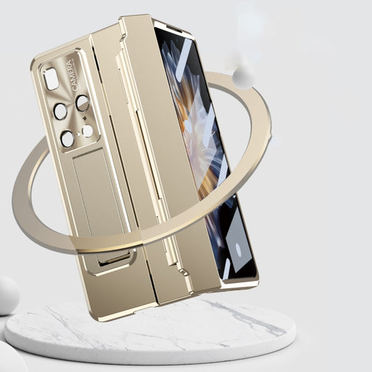 For Huawei Mate X2 Integrated Folding Hinge Phone Case with Stylus(Champagne Gold) by buy2fix