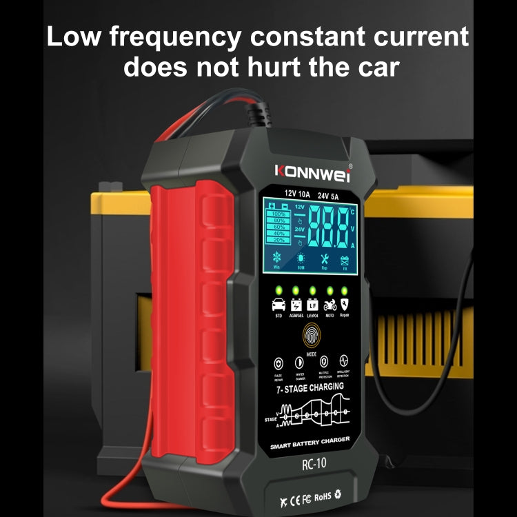 KONNWEI RC-10 2 inch Car Battery Charger Battery Pulse Repair Tool, Plug Type:US Plug - Battery Charger by KONNWEI | Online Shopping UK | buy2fix