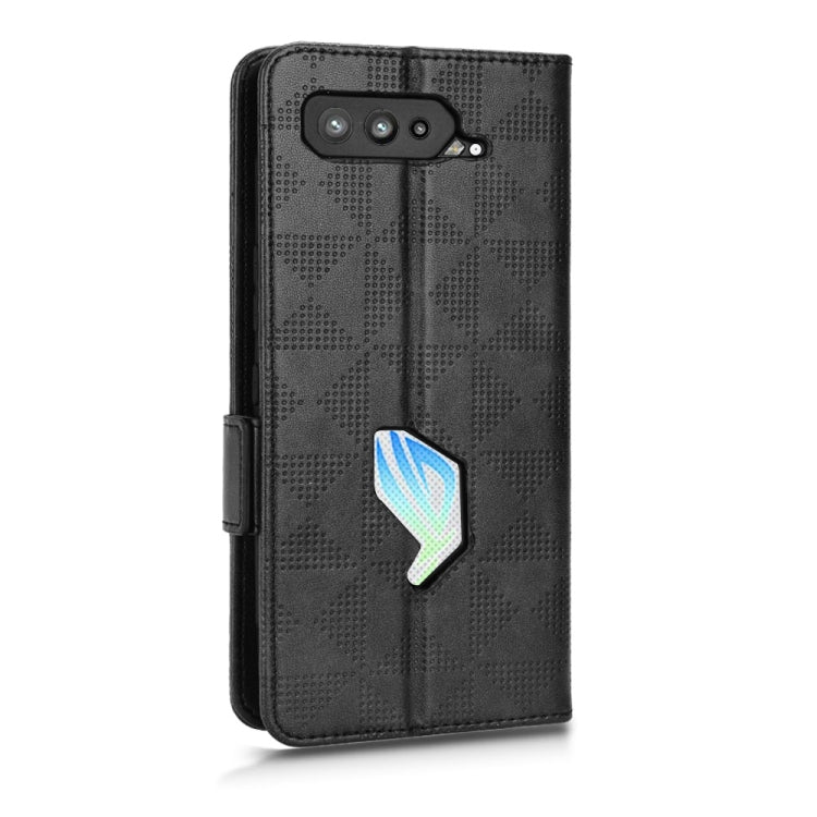 For Asus ROG Phone 5 Symmetrical Triangle Leather Phone Case(Black) - ASUS Cases by buy2fix | Online Shopping UK | buy2fix