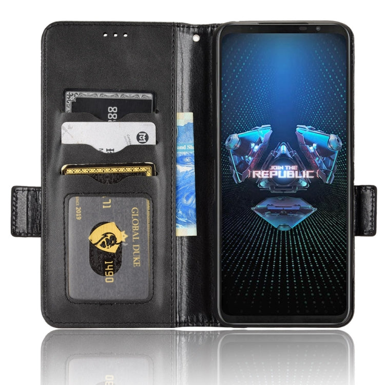 For Asus ROG Phone 5 Symmetrical Triangle Leather Phone Case(Black) - ASUS Cases by buy2fix | Online Shopping UK | buy2fix