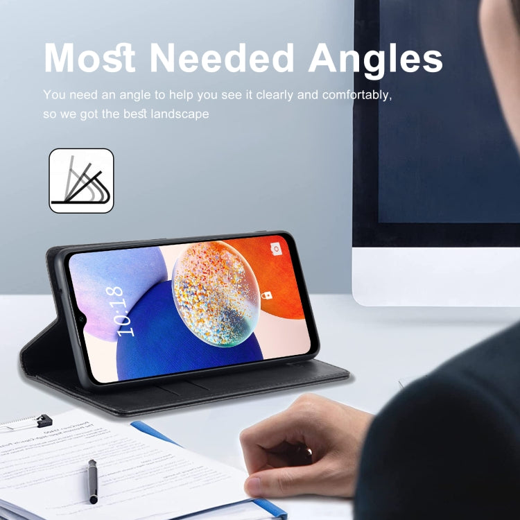 For Samsung Galaxy A14 4G/5G LC.IMEEKE RFID Anti-theft Leather Phone Case(Black) by LC.IMEEKE