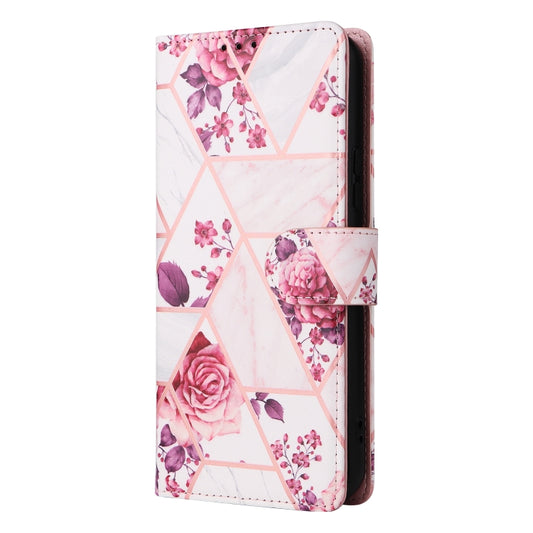 For Samsung Galaxy A54 5G Marble Bronzing Stitching Leather Phone Case(Rose Gold) by buy2fix