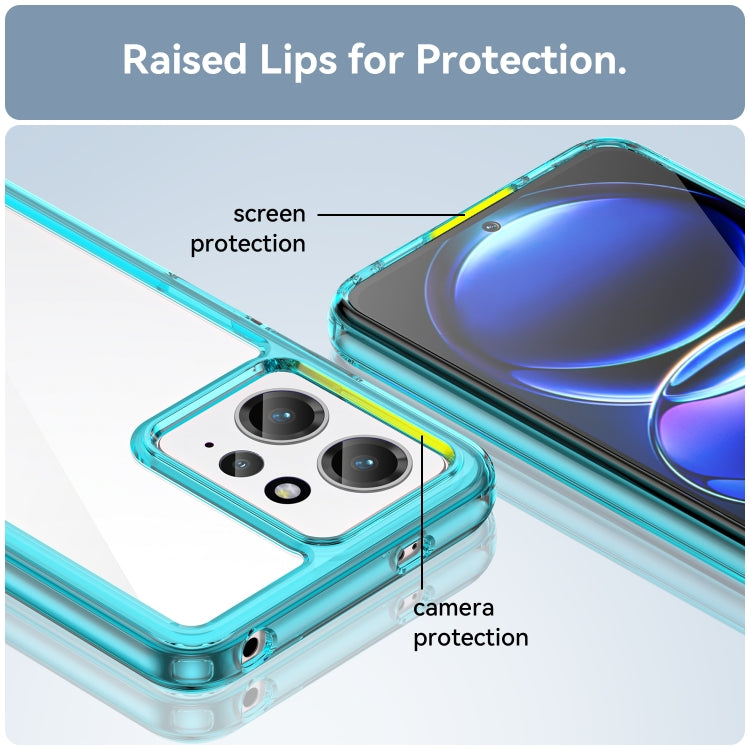 For Xiaomi Redmi Note 12 4G Global Colorful Series Acrylic + TPU Phone Case(Transparent Blue) by buy2fix