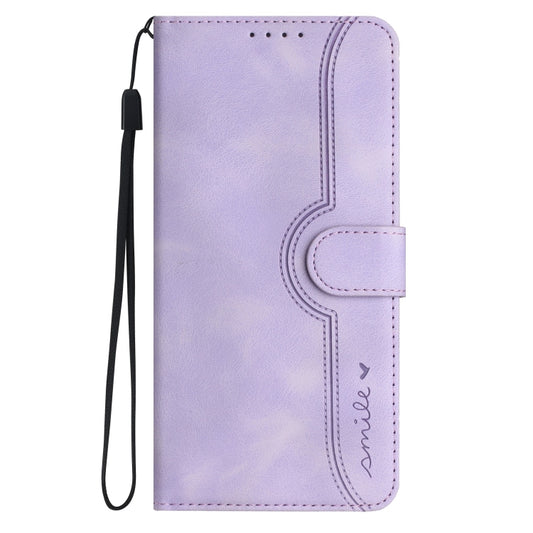 For Samsung Galaxy A14 5G Heart Pattern Skin Feel Leather Phone Case(Purple) by buy2fix
