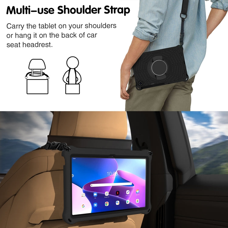 For Lenovo Tab M10 Plus 10.6 3rd Gen 2022 Spider King Silicone Protective Tablet Case(Black) by buy2fix