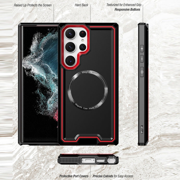 For Samsung Galaxy S23+ 5G Armour Two-color MagSafe Magnetic TPU + PC Phone Case(Black) by buy2fix