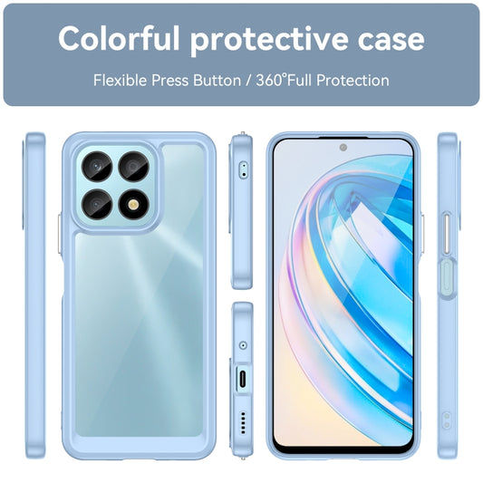 For Honor X8a Colorful Series Acrylic + TPU Phone Case(Blue) by buy2fix