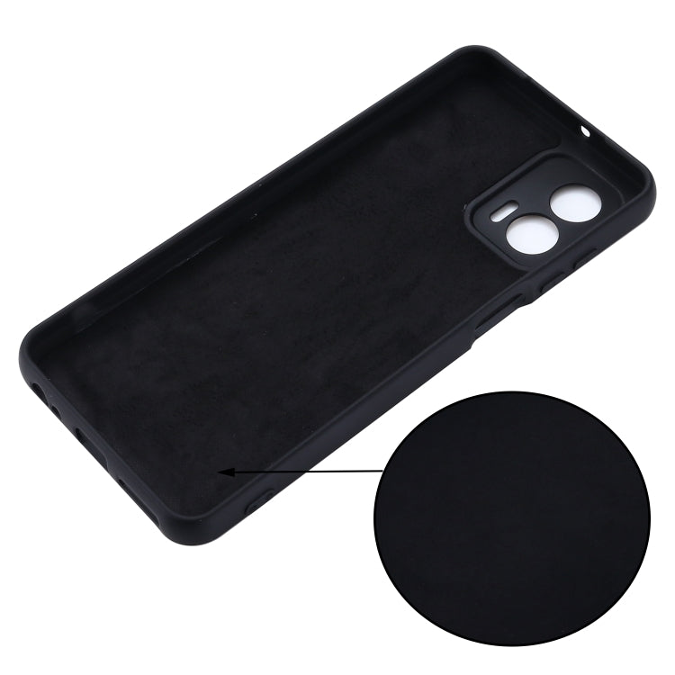 For Motorola Moto G73 Pure Color Liquid Silicone Shockproof Phone Case(Black) - Motorola Cases by buy2fix | Online Shopping UK | buy2fix