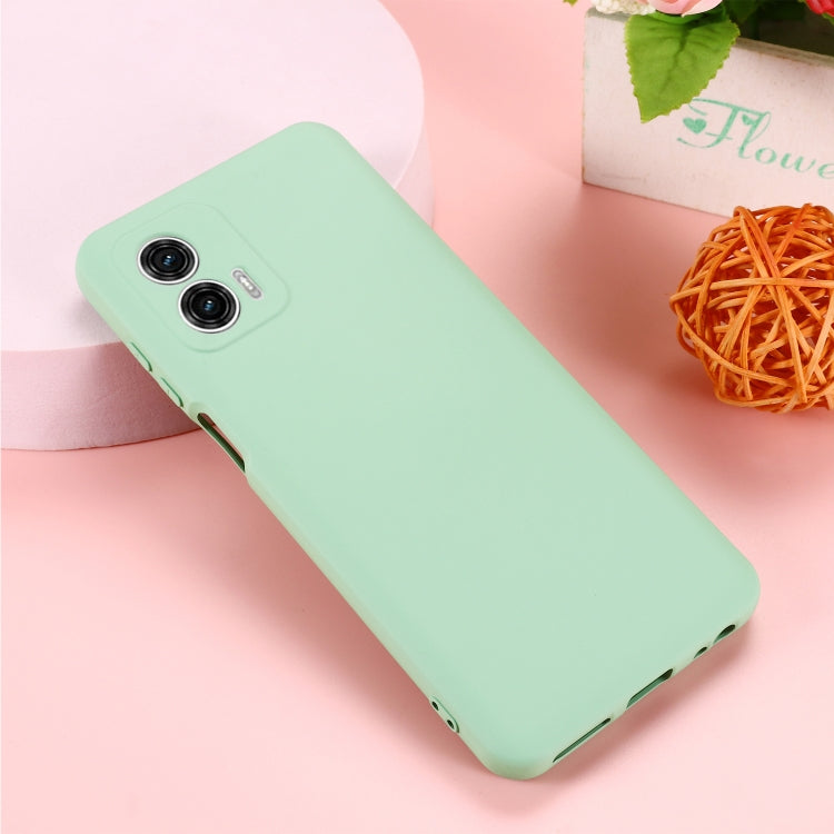 For Motorola Moto G73 Pure Color Liquid Silicone Shockproof Phone Case(Green) by buy2fix