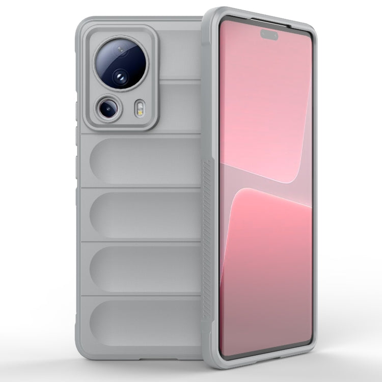 For Xiaomi 13 Lite Magic Shield TPU + Flannel Phone Case(Grey) - Xiaomi Cases by buy2fix | Online Shopping UK | buy2fix