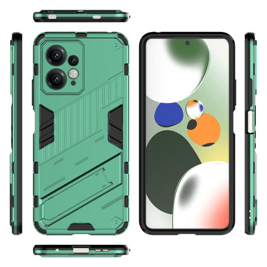 For Xiaomi Redmi Note 12 4G Global Punk Armor 2 in 1 PC + TPU Shockproof Phone Case with Holder(Green) by buy2fix