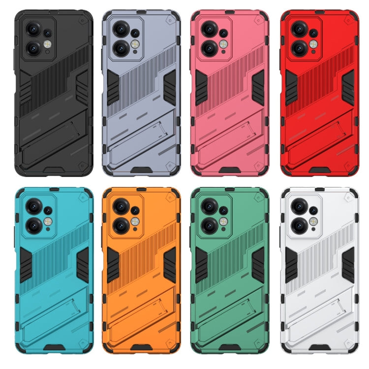For Xiaomi Redmi Note 12 4G Global Punk Armor 2 in 1 PC + TPU Shockproof Phone Case with Holder(Orange) by buy2fix