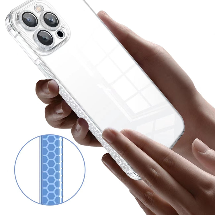 For iPhone 12 Pro Straight Edge Shockproof Anti-skid TPU Phone Case(Blue) - iPhone 12 / 12 Pro Cases by buy2fix | Online Shopping UK | buy2fix