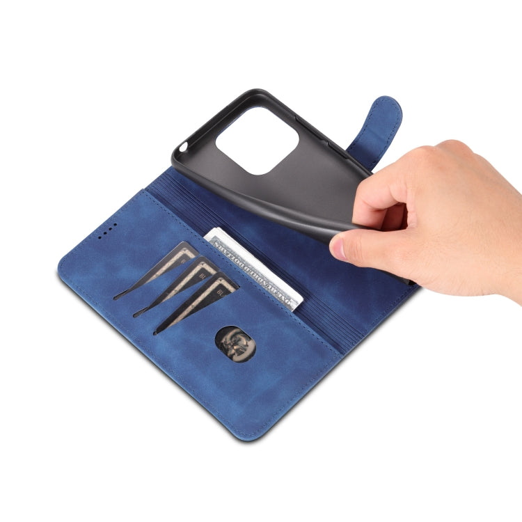 For Xiaomi Redmi 12C / Redmi 11A / Poco C55 AZNS Skin Feel Calf Texture Flip Leather Phone Case(Blue) by AZNS