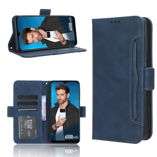 For Itel P40 Skin Feel Calf Texture Card Slots Leather Phone Case(Blue) - More Brand by buy2fix | Online Shopping UK | buy2fix