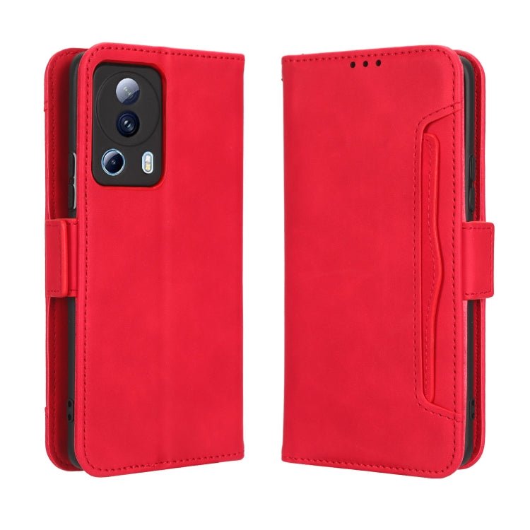 For Xiaomi 13 Lite / Civi 2 5G Skin Feel Calf Texture Card Slots Leather Phone Case(Red) - Xiaomi Cases by buy2fix | Online Shopping UK | buy2fix