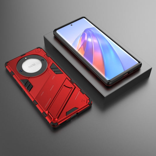 For Honor X9a/X40 5G/Magic5 Lite Punk Armor PC + TPU Phone Case with Holder(Red) by buy2fix