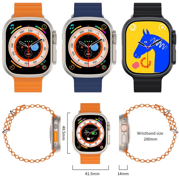 S800 Ultra Max 1.96 inch TFT Screen Smart Watch, Support Heart Rate / Blood Pressure Monitoring(Blue) - Smart Watches by buy2fix | Online Shopping UK | buy2fix