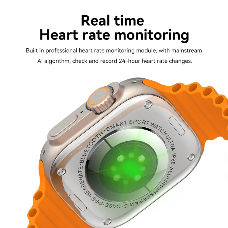 S800 Ultra Max 1.96 inch TFT Screen Smart Watch, Support Heart Rate / Blood Pressure Monitoring(Blue) - Smart Watches by buy2fix | Online Shopping UK | buy2fix