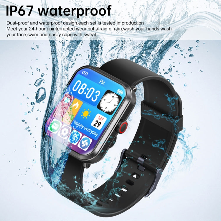 S6 TWS Earphone 1.91 inch Smart Bracelet Support Bluetooth Call / Health Monitoring(Black) by buy2fix