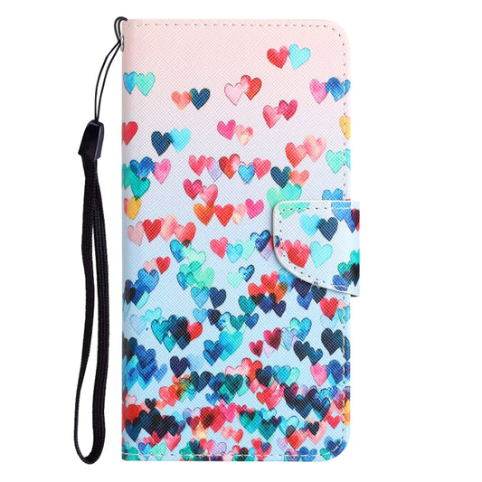 For Xiaomi Redmi 12C Colored Drawing Leather Phone Case(Heart) by buy2fix