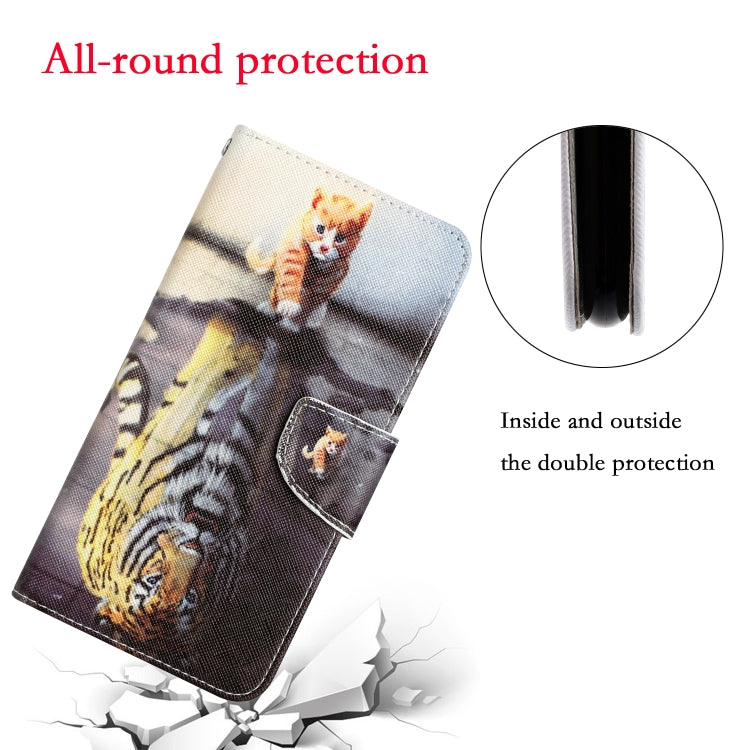 For Xiaomi Redmi 12C Colored Drawing Leather Phone Case(Tiger) by buy2fix