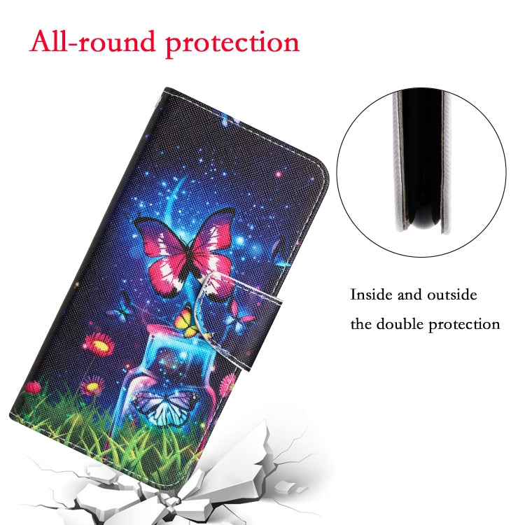 For Xiaomi Redmi 12C Colored Drawing Leather Phone Case(Bottle Butterfly) by buy2fix