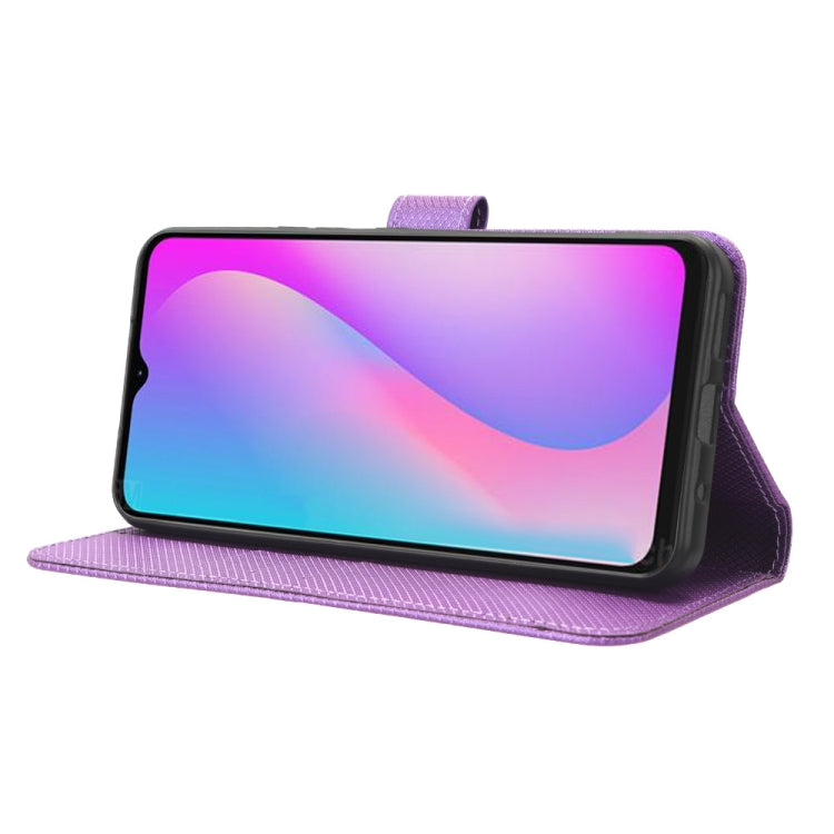 For Itel A60 Diamond Texture Leather Phone Case(Purple) - More Brand by buy2fix | Online Shopping UK | buy2fix