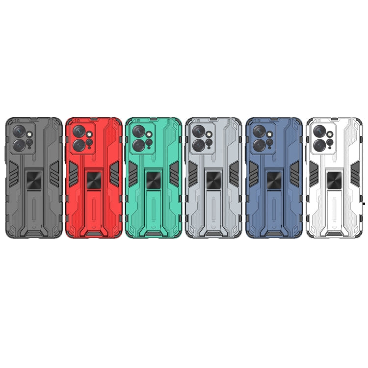 For Xiaomi Redmi Note 12 4G Supersonic PC + TPU Shock-proof Phone Case with Holder(Silver) by buy2fix