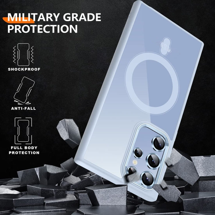 For Samsung Galaxy S23 Ultra 5G Acrylic PC MagSafe Magnetic Phone Case(Sierra Blue) by buy2fix