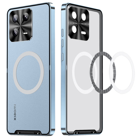 For Xiaomi 13 MagSafe Magnetic Frosted Metal Phone Case(Blue) by buy2fix