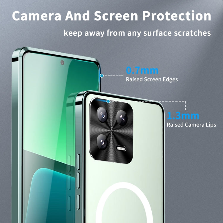 For Xiaomi 13 MagSafe Magnetic Frosted Metal Phone Case(Green) - Xiaomi Cases by buy2fix | Online Shopping UK | buy2fix