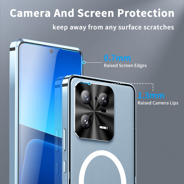 For Xiaomi 13 Pro MagSafe Magnetic Frosted Metal Phone Case(Blue) - Xiaomi Cases by buy2fix | Online Shopping UK | buy2fix