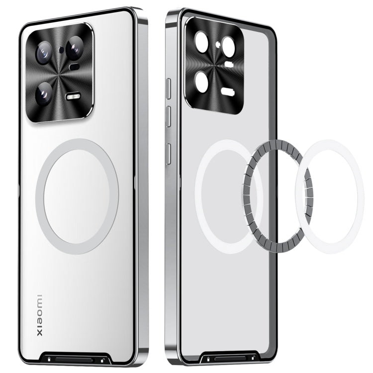 For Xiaomi 13 Pro MagSafe Magnetic Frosted Metal Phone Case(Silver) - Xiaomi Cases by buy2fix | Online Shopping UK | buy2fix