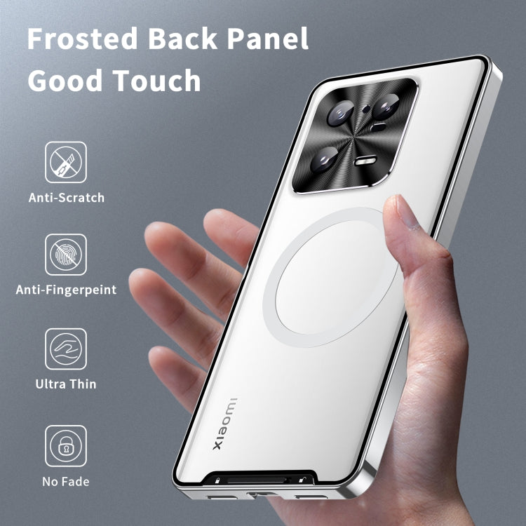For Xiaomi 13 Pro MagSafe Magnetic Frosted Metal Phone Case(Silver) - Xiaomi Cases by buy2fix | Online Shopping UK | buy2fix