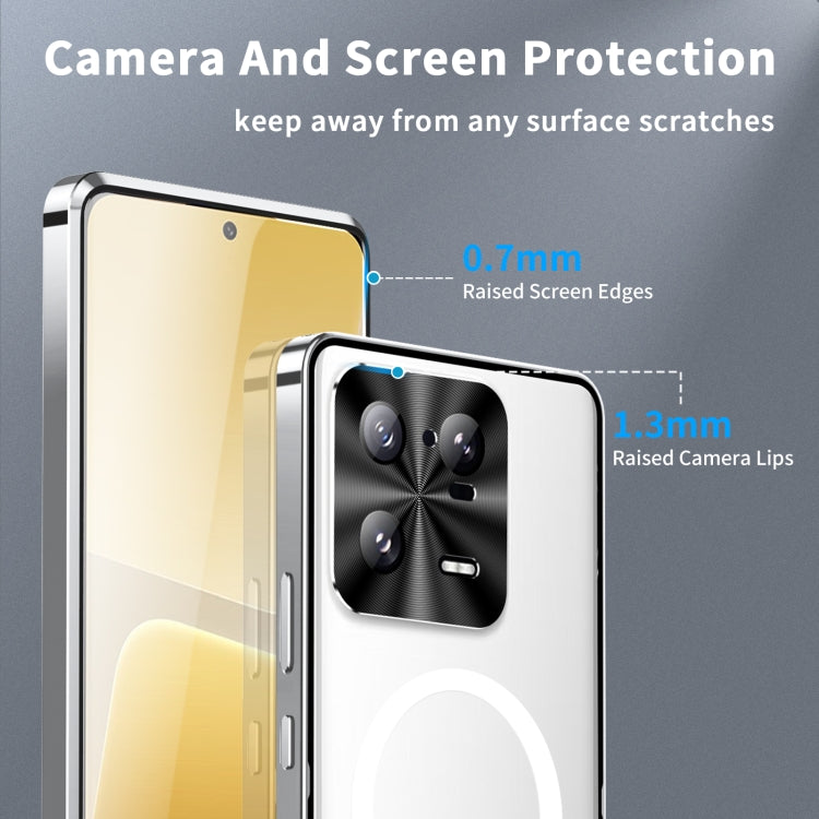 For Xiaomi 13 Pro MagSafe Magnetic Frosted Metal Phone Case(Silver) - Xiaomi Cases by buy2fix | Online Shopping UK | buy2fix