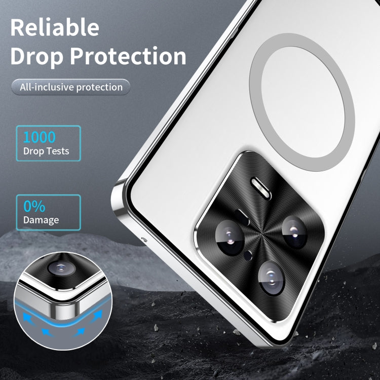 For Xiaomi 13 Pro MagSafe Magnetic Frosted Metal Phone Case(Silver) - Xiaomi Cases by buy2fix | Online Shopping UK | buy2fix