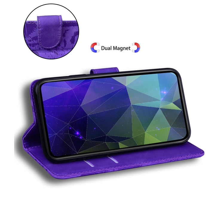 For Nokia X30 Tiger Embossing Pattern Flip Leather Phone Case(Purple) - Nokia Cases by buy2fix | Online Shopping UK | buy2fix