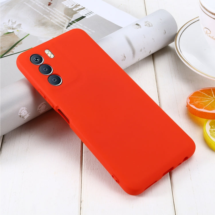For Infinix Zero 5G 2023 Pure Color Liquid Silicone Shockproof Phone Case(Red) by buy2fix