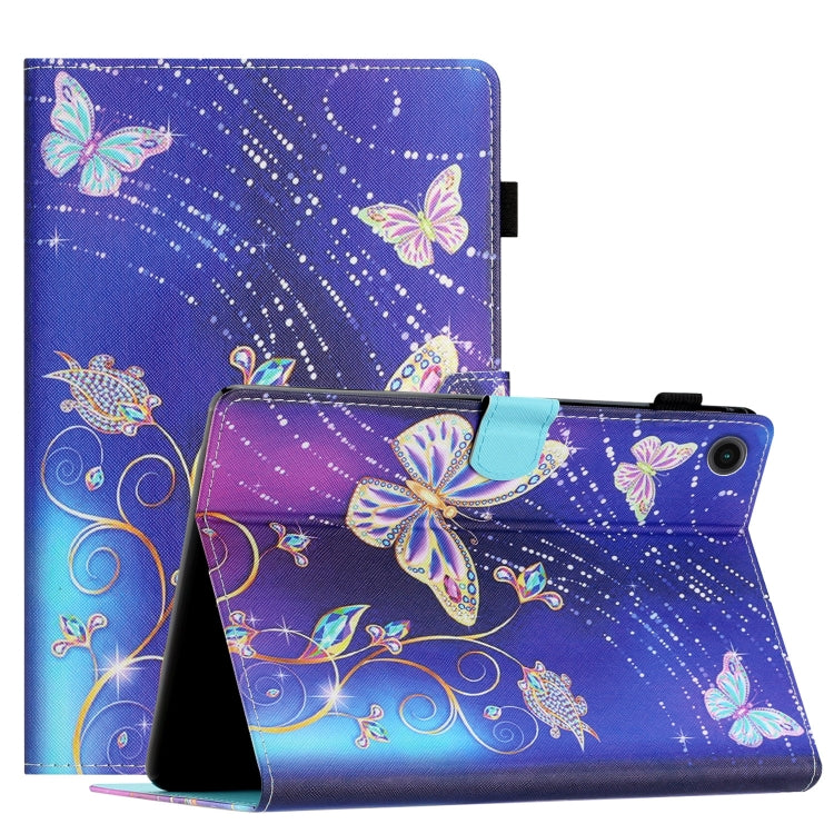For Lenovo Tab M10 Gen 3 Coloured Drawing Stitching Smart Leather Tablet Case(Butterfly) - Lenovo by buy2fix | Online Shopping UK | buy2fix